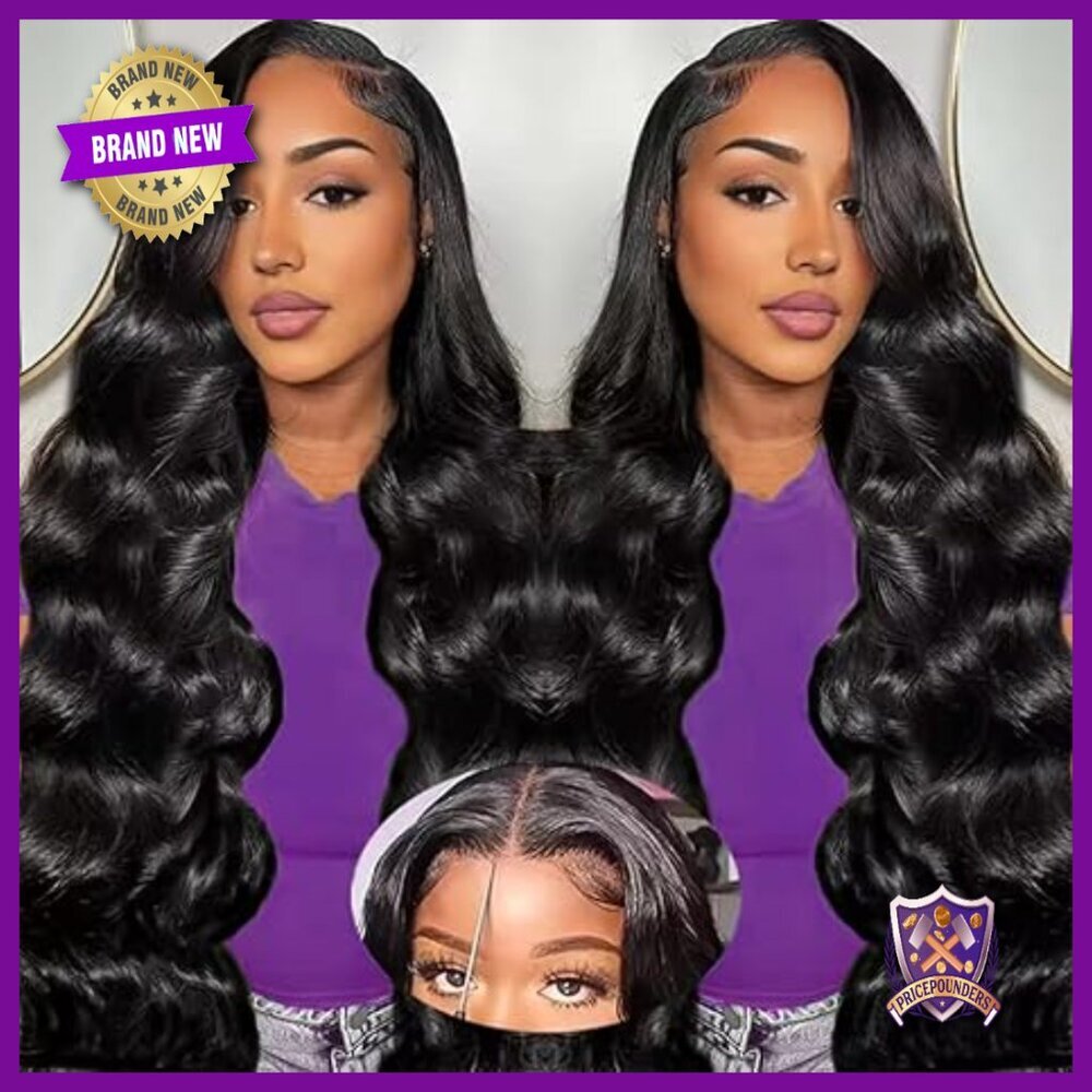 26 Inch Body Wave Human Hair Lace Front Wig 200% Density Glueless